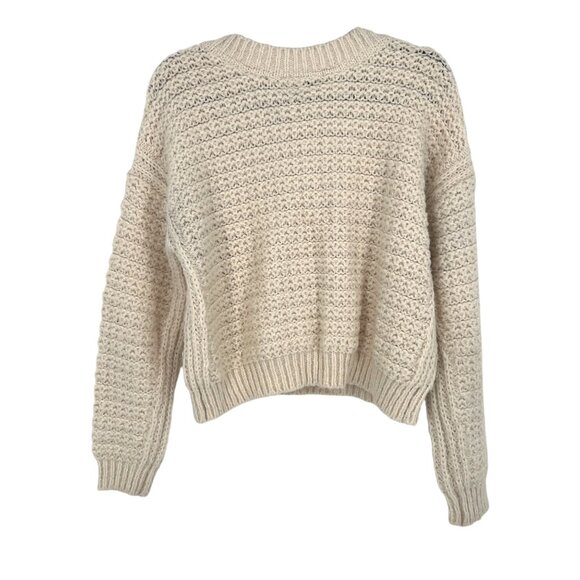 Gentle Fawn Chunky V-Neck Sweater Cream Size XS - Picture 5 of 11